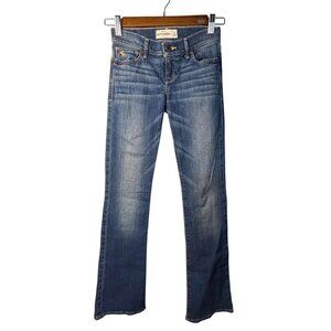 VTG Y2K Abercrombie Kids Girls 12 Straight Leg Jeans Dark Wash Whiskered Denim